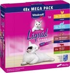 Vitakraft Liquid Snack f&uuml;r Katzen, Katzen Leckerlis im Mega Pack (48x15g), cremige