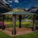 BRAST&reg; Pavillon Aluminium Pagode 3,5x3,5m | viele Modelle & Farben | inkl.