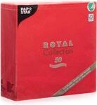 Papstar Servietten / Tissueservietten rot "Royal Collection" 40 x 40 cm, 1/4-Falz,