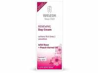 WELEDA Bio Wildrose Glättende Tagespflege, Naturkosmetik Gesichtscreme für trockene