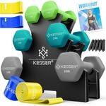 KESSER&reg; Hantel-Set, 3 Paar, 1kg - 5kg, 12kg oder 18kg kurzhanteln mit St&auml;nder