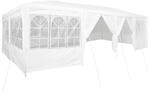 vidaXL Party-Zelt Wei&szlig; 800 x 400 x 266 cm Polyethylen, Garten-Zelt,