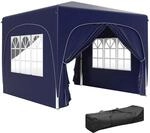 Outsunny Pavillon 3x3m, wasserabweisend Stabil Winterfest Pop-up Faltpavillon,...