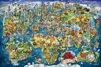 Ravensburger Puzzle 12001738 - Weltkarte mit Sehensw&uuml;rdigkeiten - 5000 Teile Puzzle,