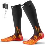 VEVOR Beheizte Socken Unisex, 5000 mAh Akkubetrieben, Wiederaufladbare Heizsocken mit