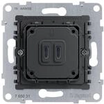 LEGRAND, SEANO Typ C+C USB Ladesteckdosen-Einsatz , zweifach mit Power Delivery