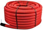 Unterirdisches Wellrohr M50 mm | Leerrohr Elektrorohr Erdwellrohr Rot | 5m 10m 25m