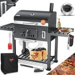 KESSER&reg; Holzkohlegrill XXL Grillwagen Set mit Deckel & Thermometer &ndash; gro&szlig;er BBQ