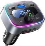 LENCENT Bluetooth 5.4 FM Transmitter Auto Bluetooth Adapter, 60 W PD 30 W