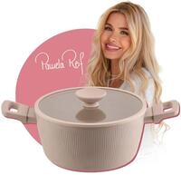 Fackelmann x Pamela Reif Kochtopf mit Glasdeckel &Oslash; 24 cm &ndash; Pastell-Beige,