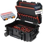 HMF 15604-02 Outdoor Werkzeugtrolley, Werkzeugkoffer leer mit Rollen | 46,5 x...