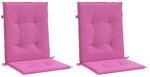 vidaXL Niedriglehner-Auflagen 2 STK. Rosa Stoff