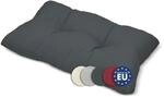 Beautissu Lounge Kissen Outdoor 50x40 cm Anthrazit &ndash; Bequemes R&uuml;ckenkissen