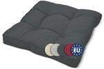 Beautissu Lounge Kissen Outdoor 50x50 cm Anthrazit &ndash; Bequemes Sitzkissen