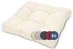 Beautissu Lounge Kissen Outdoor 50x50 cm Beige &ndash; Bequemes Sitzkissen Gartenstuhl 10