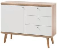 Furn.Design Sideboard in wei&szlig; und Eiche Riviera Kommode skandinavisch 107 x 83...