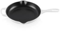 Le Creuset Signature Runde Bratpfanne aus emailliertem Gusseisen, 22,9 cm, Wei&szlig;
