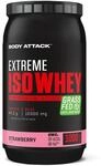 Body Attack Extreme Iso Whey Protein Pulver Strawberry, 1 kg Protein Pulver,...