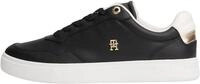 Tommy Hilfiger Damen Cupsole Sneaker Essential Elevated aus Leder, Schwarz (Black),