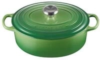 Le Creuset Signature Gusseisen-Br&auml;ter mit Deckel, &Oslash; 27 cm, Oval, F&uuml;r alle