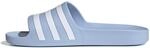 adidas Unisex Adilette Aqua Slide Sandal, Blue/White/Blue, 9 US Men