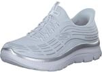 Skechers Damen Summits Plus Soft Luster Turnschuhe, White Mesh/Silver Trim, 41 EU