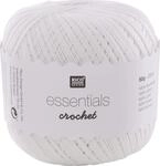 Rico Design Essentials Crochet, 100% Baumwolle, Wei&szlig;