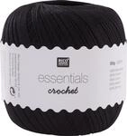 Rico Design Essentials Crochet, 100 Prozent Baumwolle, schwarz