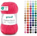 Gr&uuml;ndl Wolle Cotton Quick uni - d&uuml;nne Wolle zum H&auml;keln - Strickgarn - H&auml;kelgarn -