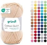 Gr&uuml;ndl Wolle Cotton Quick uni - d&uuml;nne Wolle zum H&auml;keln - Strickgarn - H&auml;kelgarn -