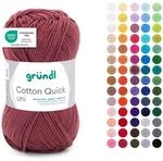 Gr&uuml;ndl Wolle Cotton Quick uni - d&uuml;nne Wolle zum H&auml;keln - Strickgarn - H&auml;kelgarn -