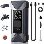 ASMAX Elektrische Luftpumpe 7500mAh, Fahrradpumpe 160PSI/11Bar mit Reifendruckmesser,