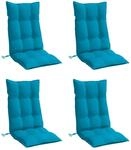 vidaXL Hochlehner-Auflagen 4 STK. Hellblau Oxford-Gewebe