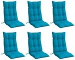 vidaXL Hochlehner-Auflagen 6 STK. Hellblau Oxford-Gewebe