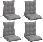 vidaXL Niedriglehner-Auflagen 4 STK. Grau Oxford-Gewebe