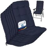 Beautissu 8er Set Hochlehner Auflagen Sitzpolster f&uuml;r Gartenst&uuml;hle Outdoor 