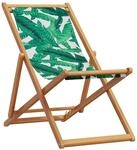 vidaXL StrandstuhL, Klappbar Gartenliege mit Kissen Armlehnen, Liegestuhl f&uuml;r...