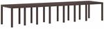 vidaXL Gartentisch Braun 400 x 100 x 73 cm Poly-Rattan | Cooler Look mit glatten