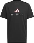 adidas Herren Worldwide Hoops Logo Performance Graphic Tee T-Shirt