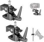 SMALLRIG Super Clamp Kit 2-Pack, Hochleistungs Max Load 33lb/15kg, mit einem...