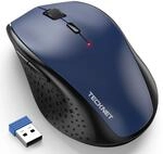 TECKNET Kabellose Maus, 4800 DPI 2.4G Funkmaus mit USB Empf&auml;nger, 30 Monate