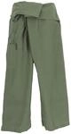GURU SHOP Fischerhose aus Fester Baumwolle, Wickelhose, Yogahose, Unigr&ouml;&szlig;e - Uni