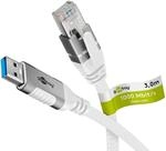 goobay 3m LAN zu USB Kabel 1 Gbit Daten&uuml;bertragung - USB A 3.0 auf RJ45 Ethernet CAT