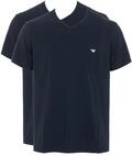 Emporio Armani Man's Core Logoband 2-Pack V Neck T-Shirt Blue XXL Regular, Armani
