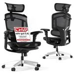 FLEXISPOT ErgoX Pro Ergonomischer B&uuml;rostuhl mit ausziehbarer Fu&szlig;st&uuml;tze,