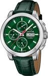 JAGUAR Swiss Made Uhr Automatik Herren aus Leder Gr&uuml;n | Analog, Kalender,