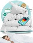 BEFA NATUR Daunendecke Sommer 200x200 cm | 90% Daunen & 10% Federn | 370g