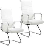 SVITA Office Comfort 2X Besucherstuhl Freischwinger-Stuhl mit Armlehne Konferenzstuhl