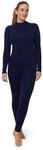 DANISH ENDURANCE Merino Unterw&auml;sche Set Damen, 250 g/m&sup2;, Dunkles Marineblau, XXL