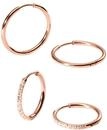Purelei Lovely Glitter Ohrring-Set f&uuml;r Damen, 2 Paar Creolen, Edelstahl,...